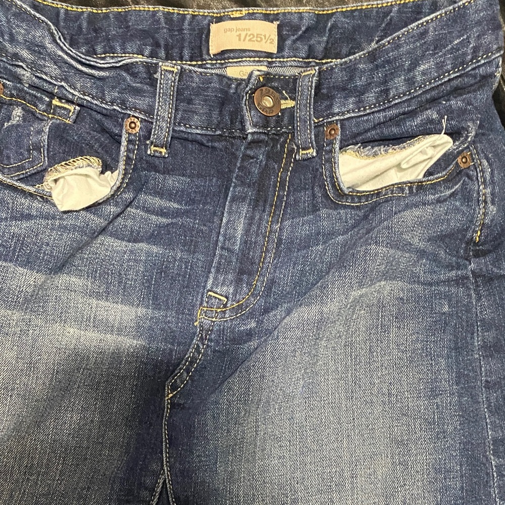 GAP High Rise Blue Denim Shorts